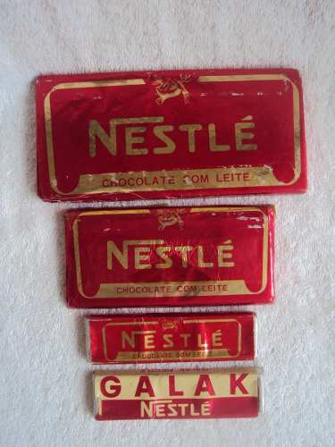 Chocolate Nestlé Leite Galak Embalagens Antigas Anos 60