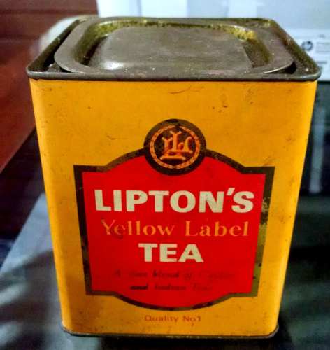 Lata Chá Lipton Yellow Label Tea - Antiga - Linda!!