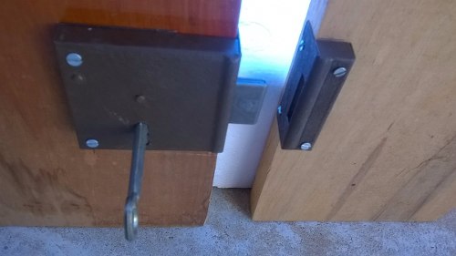 Fechadura Antiga De Sobrepor Decada 50 6 Peças De 