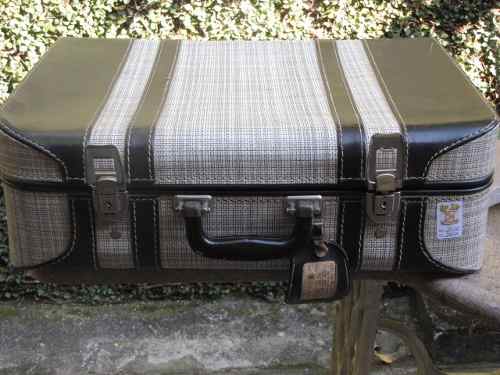 Antiga Mala Mescla Preta Com Branco Weber #