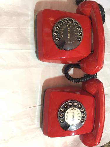 Telefone Da Siemens H-70 De Disco De Mesa Cor Vermelho
