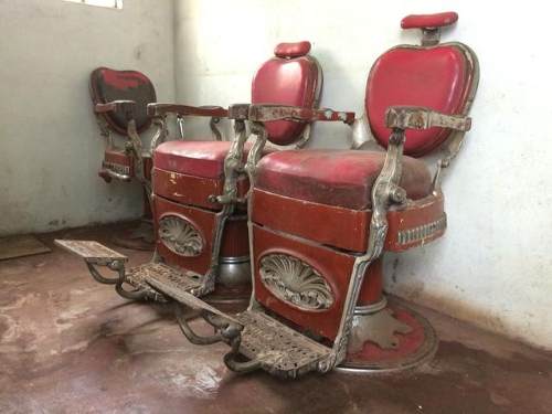 Cadeira de barbeiro - Cadeira koken americana de 1910 fabricado