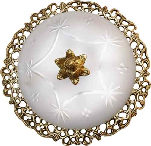 Lustre Plafon Luminária De Teto Plafonier Com Vidro