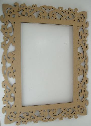 Moldura Espelho Retangular Flor 80x100cm Mdf
