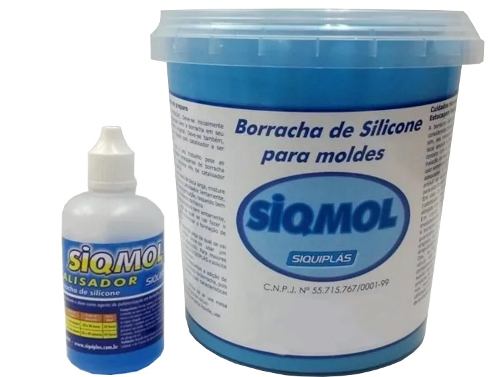 Borracha De Silicone Azul - Siqmol 