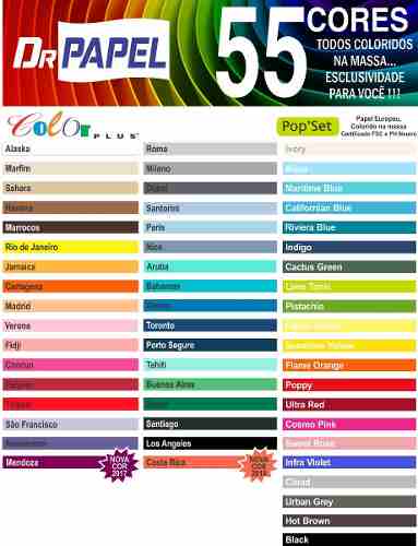 Papel Color Plus Ag Com 100 Folhas