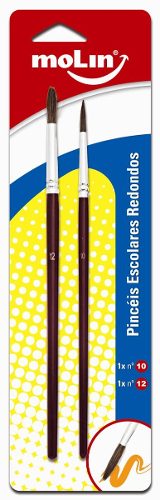 Pincéis Redondos Molin Bt. 2 (número 10 E 12)