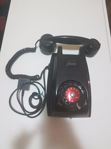 Telefone Antigo Ericsson, Preto Baquelite, Parede Anos 60