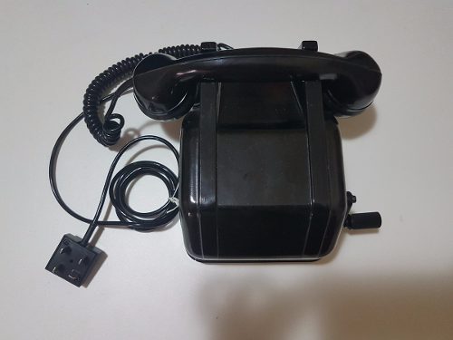 Telefone Ericsson, Preto Baquelite, Modelo Sueco De Manivela