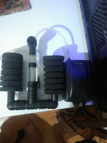 Filtro biológico/mecânico + compressor