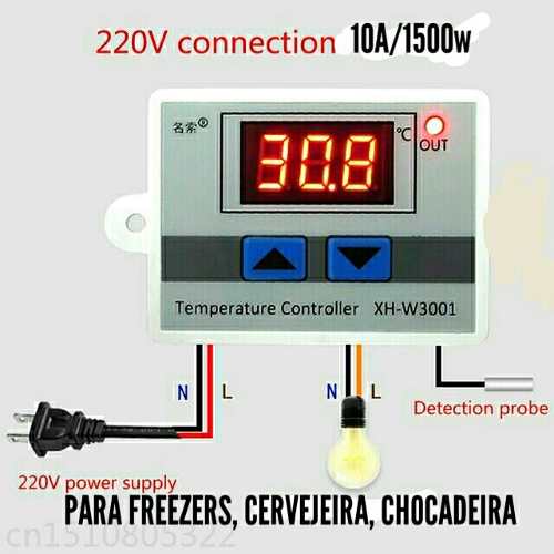 Termostato Digital 220v Para Cervejeira,chocadeira,freezer