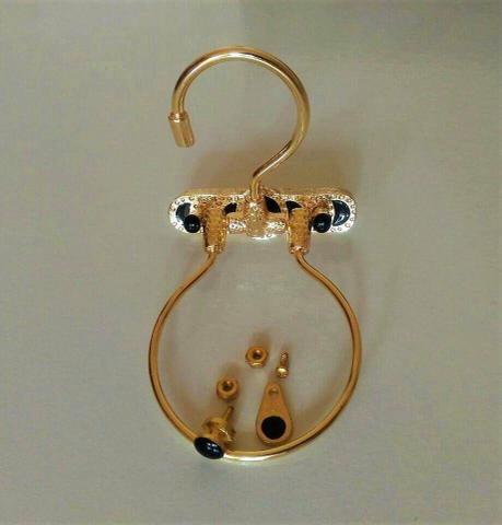 Ganchos de luxo Dourado com Resina