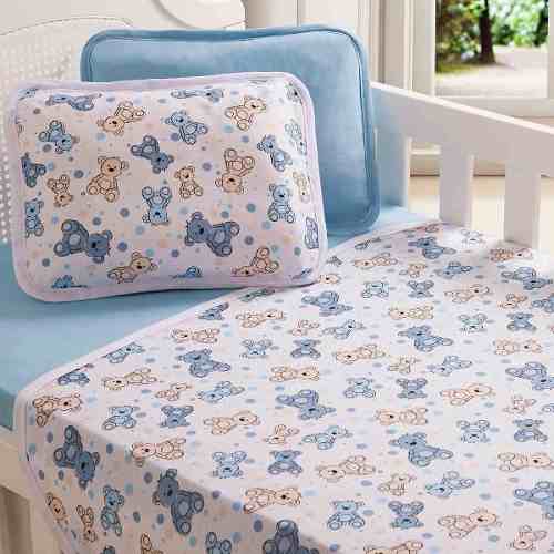 2 Jogos De Lençol P/ Berço Americano Malha 2pç 100%