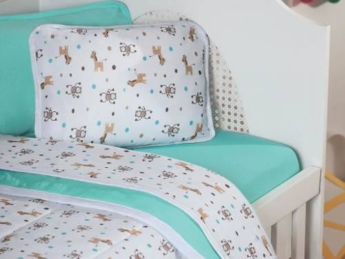 Kit Jogo Lençol Berço Americano Malha 2 Peças 100%