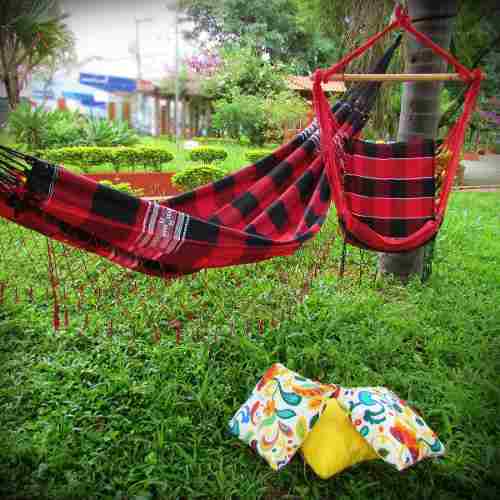 Kit Com 1 Rede Cadeira E 1 Rede De Dormir Casal