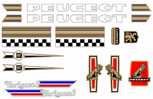 Adesivos Bicicleta Peugeot Turismo 3 - Junior_sbs