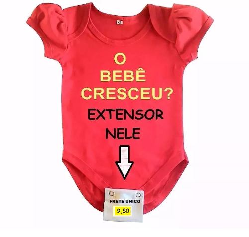 Extensor Body Bebê - Frete Único % Algodão