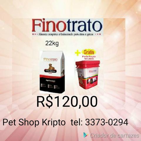 Ração finotrato 22 kg adulto