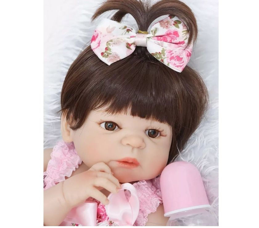 Boneca Bebe Reborn Vitória 100% Silicone pode da banho-Nova