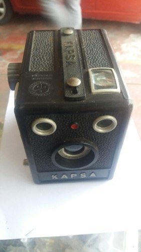 Câmera Fotográfica Antiga Kapsa Pinta Vermelha Funcionando