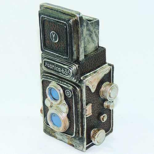 Câmera Fotográfica Antiga Resina Cofre Steampunk