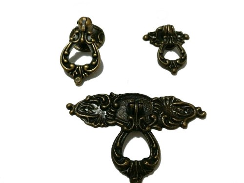 Puxador Colonial Alça Moveis Antigo Gaveta Kit 10 Unid.