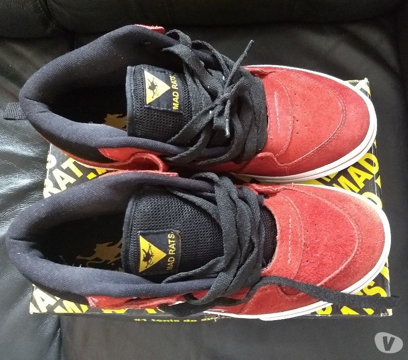 Tenis Mad Rats Cano Alto Vermelho