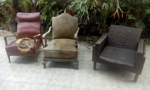 3 Poltronas Antigas P/ Restaurar Vendidas No Estado