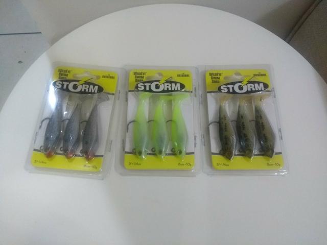 Kit de 3 isca artificial cada uma com 3 unidades