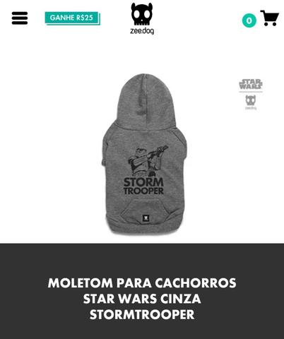 TROCO-Moletom Zeedog Stormtrooper PP