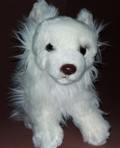 Cachorro Branco - 20cm - Bicho De Pelúcia