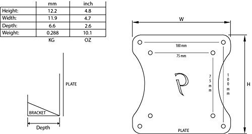 Monitor Dell Braço/montagem Vesa Suporte De Adaptador De Mo