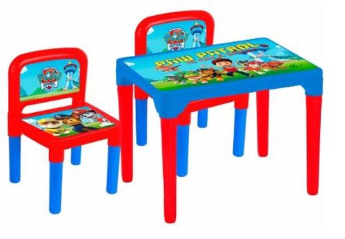 Mesa Patrulha Canina Mesinha Infantil C/ 2 Cadeiras Original