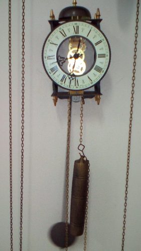 Vintage Relógio Hermle Pêndulo Esqueleto Tempus Fugite Lj