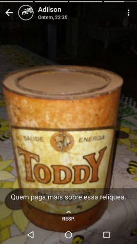 Lata Toddy Antiga