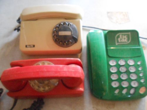 3 Telefone Vermelho Tijolinho Gte + Equitel Disco + Tic Tac