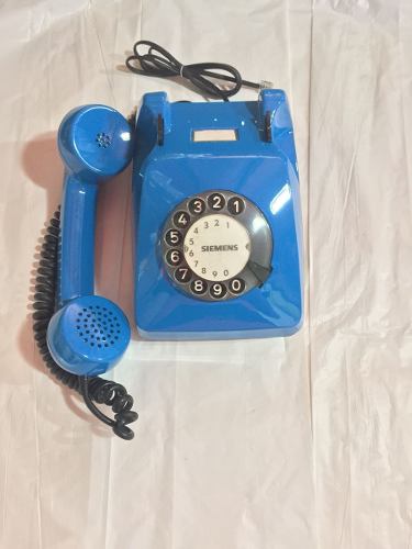 Telefone H -70 Da Siemens De Disco Cor Azul Safira