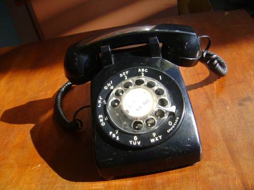 Telefone Preto Antigo Made Usa Discador Travado Decoração