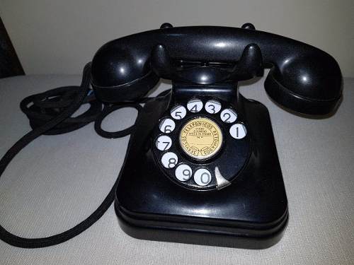 Telefone Standart Electric, Cor Preto, Baquelite Déc 60