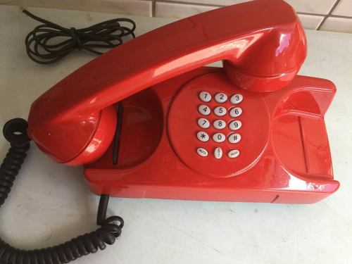 Telefone Tijolinho De Mesa Didital Cor Vermelho