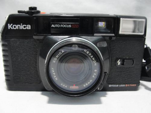 Antiga Camera Konica Auto Focus C35mf Funcionando