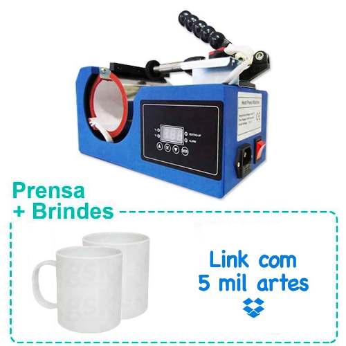 Máquina P/ Personalizar Caneca - Modelo Compacta + Brindes