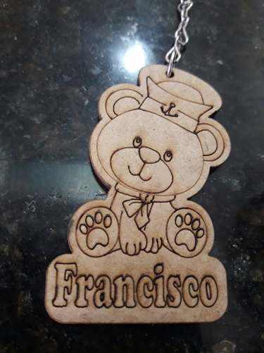 Chaveiro Personalizado Urso Marinheiro Coroa Unicornio Mdf