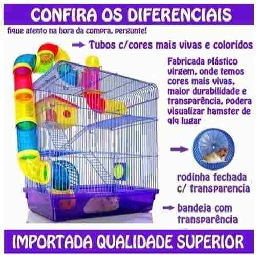 Gaiola Hamster Labirinto Safari 3 Andares Promoção