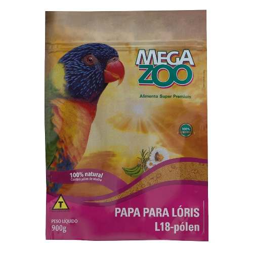 Ração Megazoo Para Pássaros Papa Lóris L18 Pólen - 900g