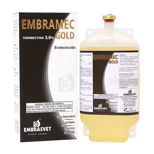 Vermífugo Embramec Gold 500ml - Ivermectina 3.6g
