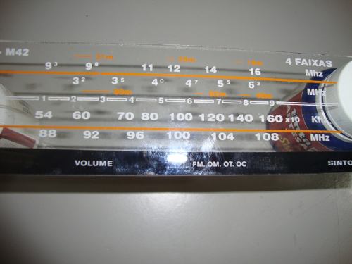 Dial De Vidro Do Rádio Motorádio - Rcf 42 - 4 Faixas