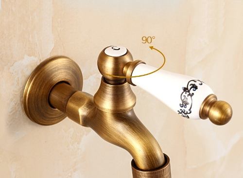 Torneira De Bronze Artística 1/4 Empório Do Bronze