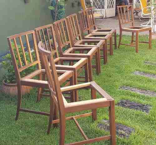 Cadeiras Antigas Madeira Maciça Imbuia 8 Peças