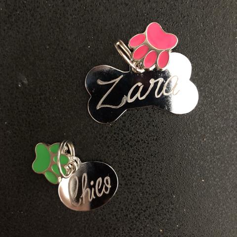 Plaquinhas de identificação para pets